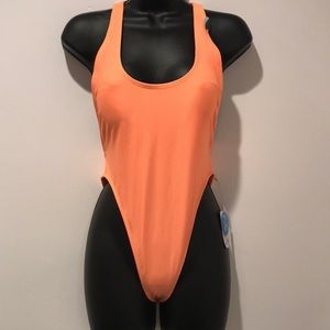 Forever 21 orange one piece swimsuit